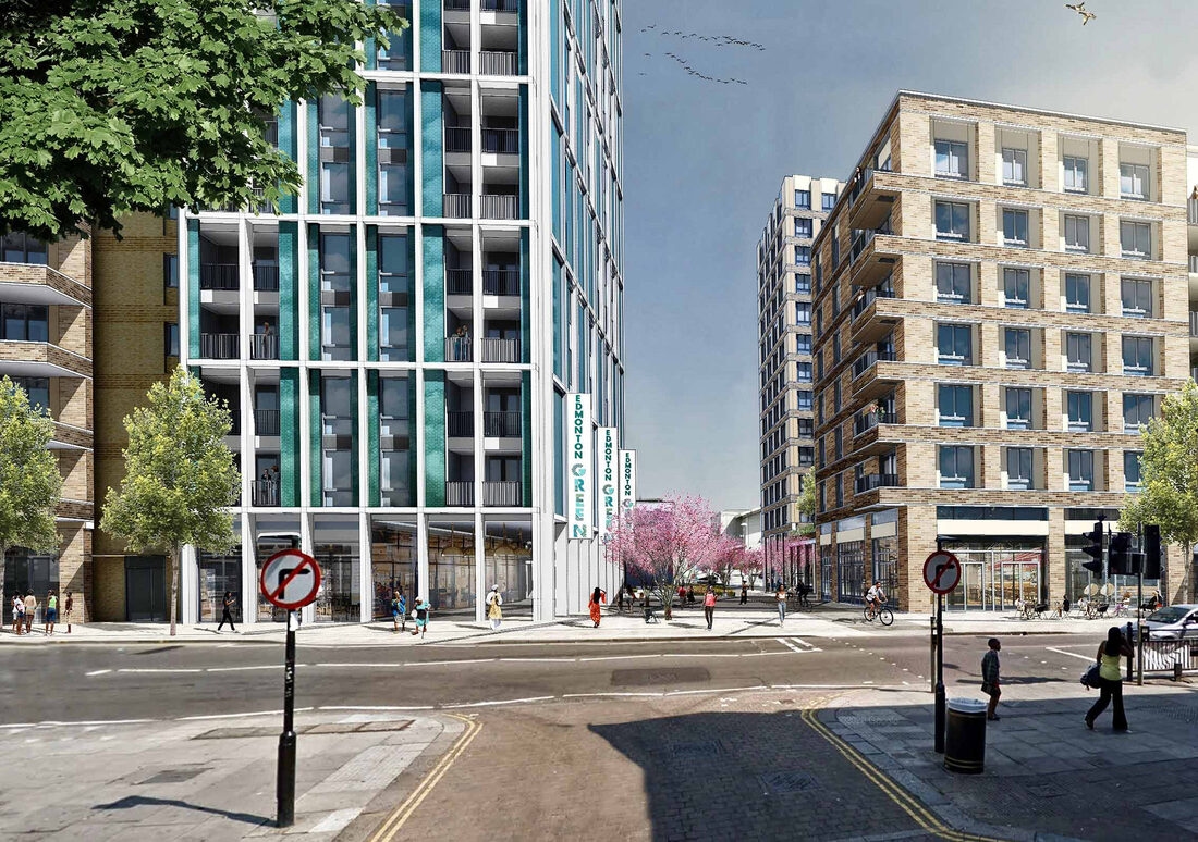 Látványterv az észak-londoni környezettudatos várostervezésről