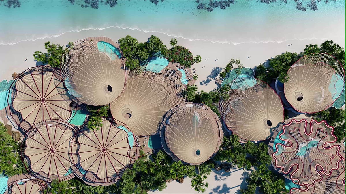 The Equinox Founding Partners supported Foster+Partners in developing the sustainability concept for the Coral Bloom Resort masterplan on Shurayrah Island.