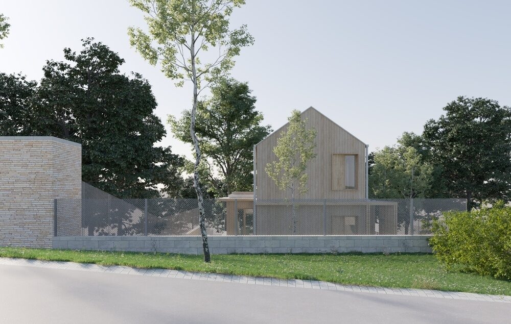 This CLT family residence was designed by Equinox, supporting the sustainability of the project by computational simulations.