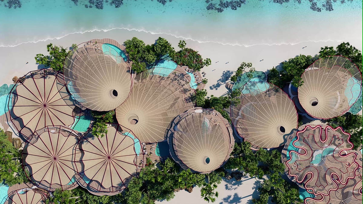 The Equinox Founding Partners supported Foster+Partners in developing the sustainability concept for the Coral Bloom Resort masterplan on Shurayrah Island.
